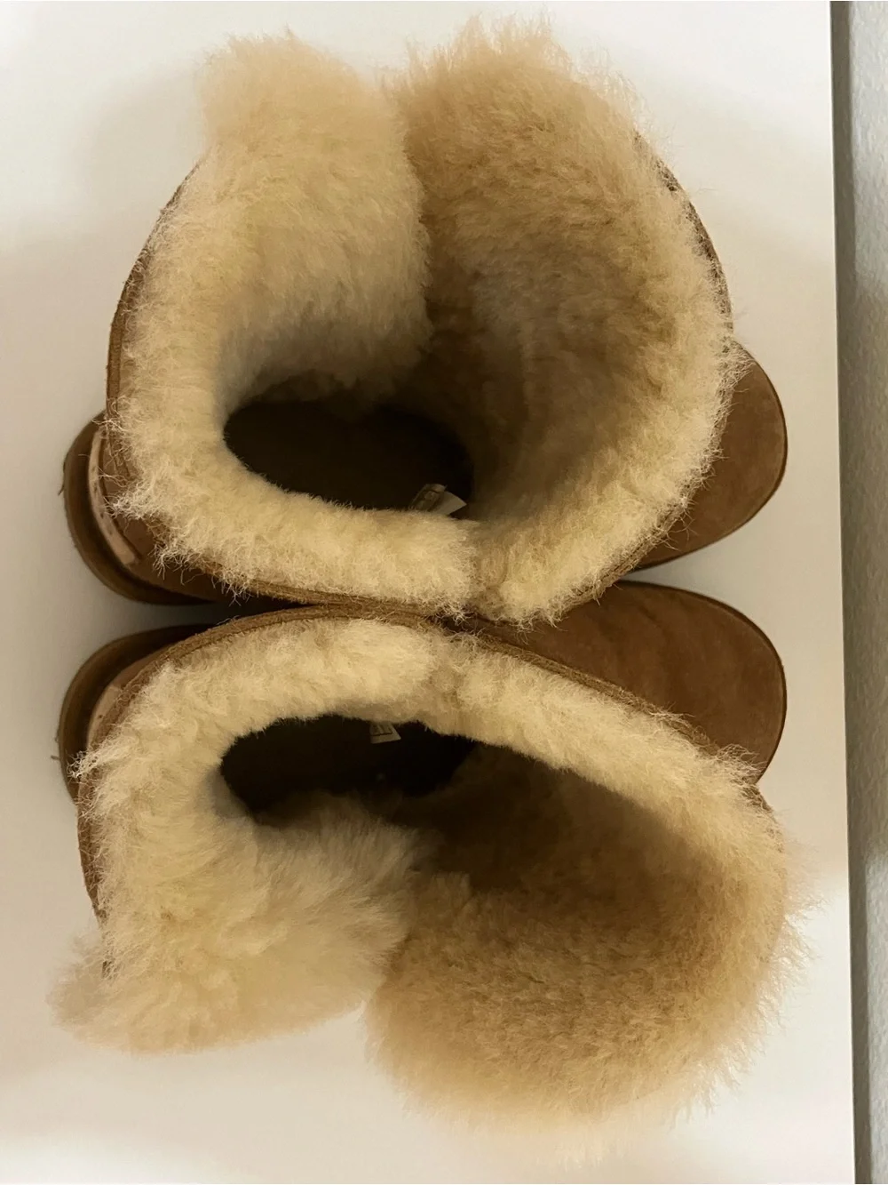 UGG Chestnut Suede Shearling Button Short Boot